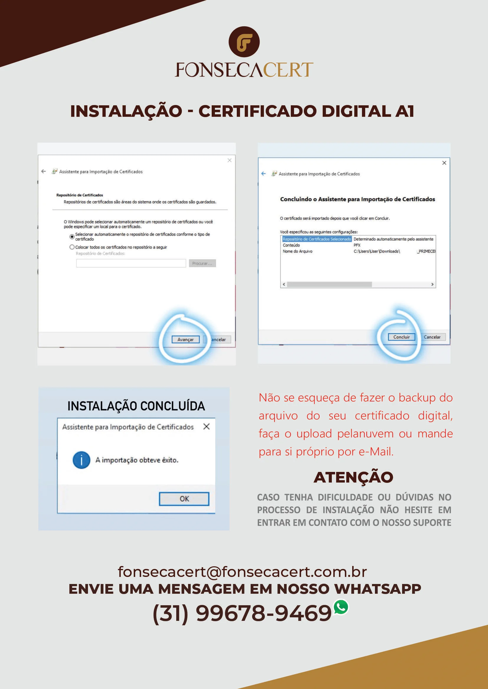 Instalação do certificado — parte 2